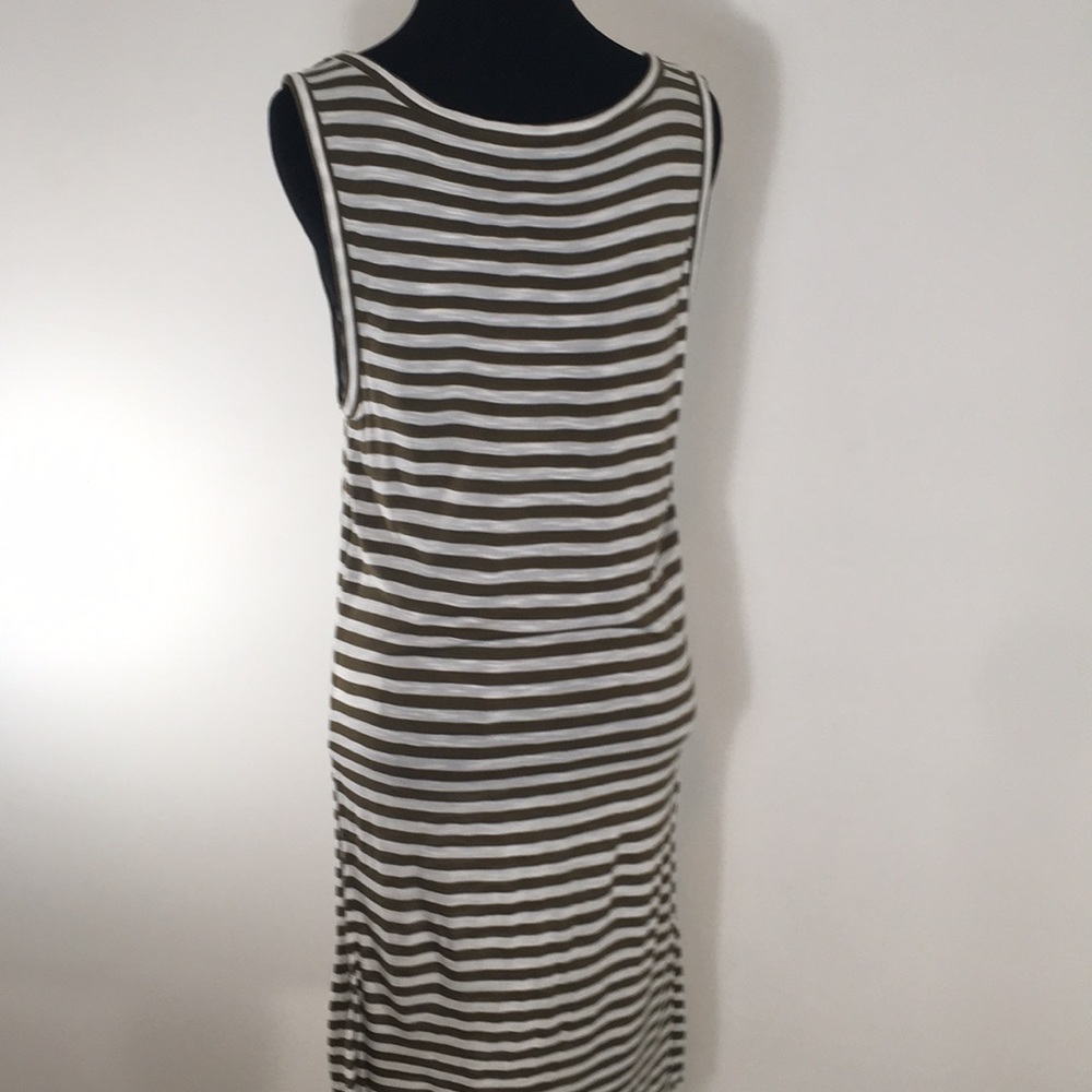 β
SOLD Banana Republic Tunic Tank Dress Army Green Stripe - Picture 4 of 8